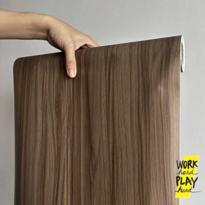 สติกเกอร์ติดเฟอร์นิเจอร์ ลายไม้ Chestnut Wood ยาว 2 ม แต่งบ้าน mid century modern มินิมอล