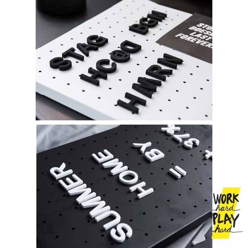 WHPH shop แม่เหล็กติดตู้เย็น เซต 117 ตัวอักษร แม่เหล็ก DIY ตัวหนังสือ ของขวัญปัจฉิม ตกแต่งร้านกาแฟ - Image 7