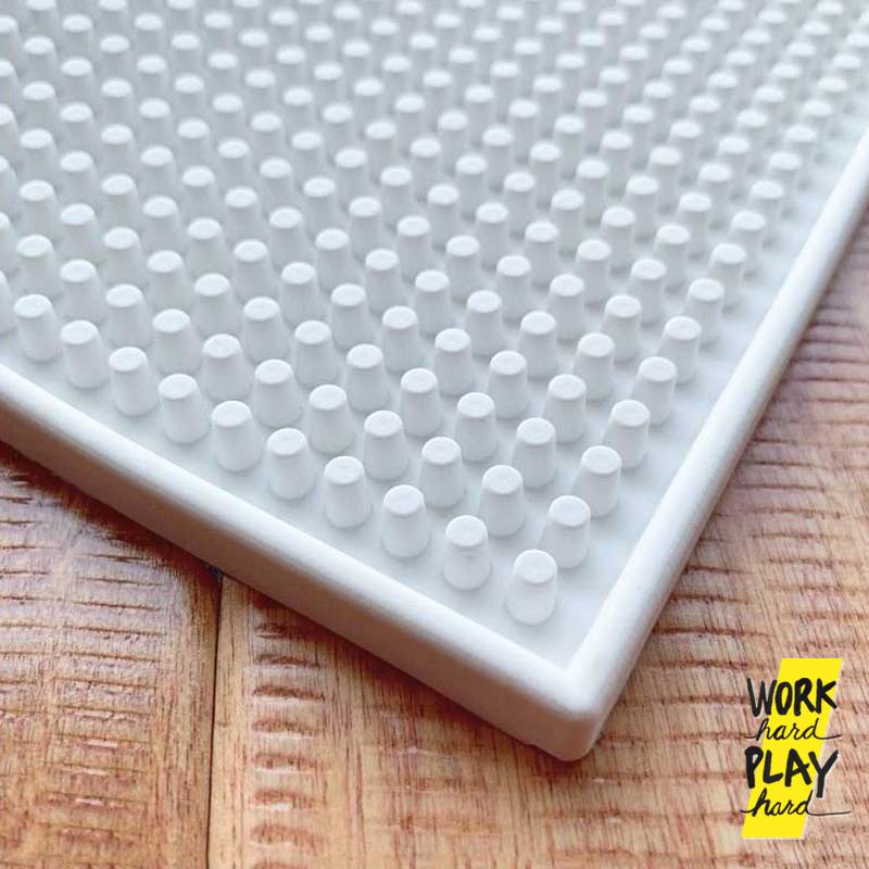 WHPH shop Bar Mat บาร์แมท 30x45 cm แผ่นยางกันลื่น อุปกรณ์ร้านกาแฟ แผ่นยางบาร์แบบหนา 3 สี ขาว น้ำตาล - Image 6