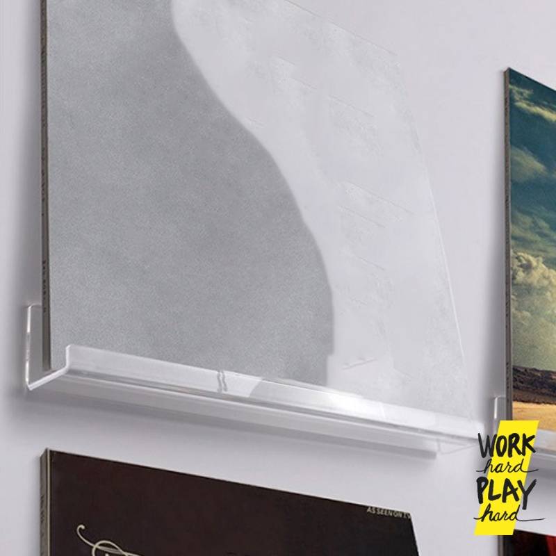 WHPH shop ชั้นวางของติดผนัง acrylic shelf ใส มินิมอล ชั้นวางแผ่นเสียง คุณภาพงานส่งออก - Image 5