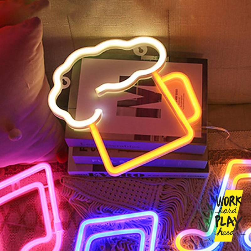 WHPH shop ไฟตกแต่งห้อง Beer Hello ไฟตกแต่งร้าน ป้ายไฟหน้าร้าน คุณภาพงานส่งออก ขายบน Amazon - Image 3