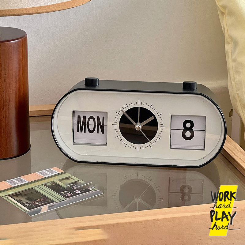 WHPH shop นาฬิกา flip clock minimal retro style ของตกแต่งห้องนอน แต่งบ้าน mid century modern - Image 9