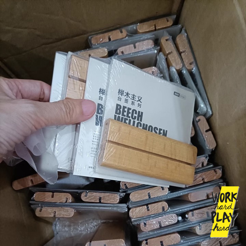 WHPH shop ป้ายราคา ป้ายฐานไม้ ป้ายอะคริลิค ป้ายตั้งโต๊ะ สไตล์ MUJI minimal - Image 4