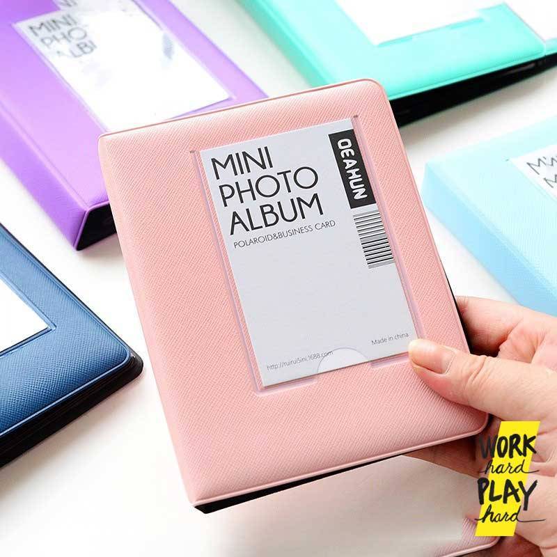 WHPH shop อัลบั้มรูปโพลารอยด์ 2x3 นิ้ว แบบสอด 64 รูป อัลบั้มใส่รูป minimal สีเรียบ คุณภาพงานส่งออก - Image 2