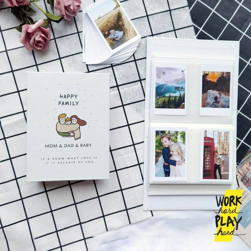 WHPH shop อัลบั้มรูปโพลารอยด์ 2x3 นิ้ว Instax Mini แบบสอด 200 รูป อัลบั้มใส่รูป ของขวัญปัจฉิม - Image 2
