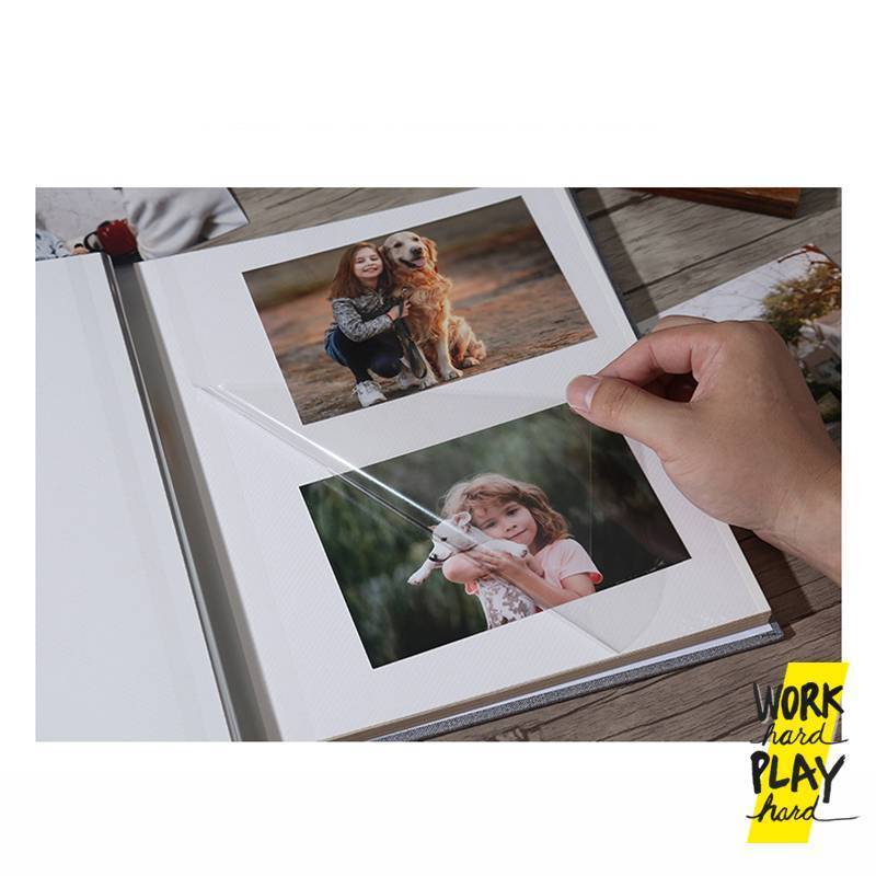 WHPH shop อัลบั้มรูป DIY ขนาดใหญ่ แบบแปะ 40 หน้า 20 แผ่น อัลบั้มใส่รูป photobook ปกผ้า - Image 5