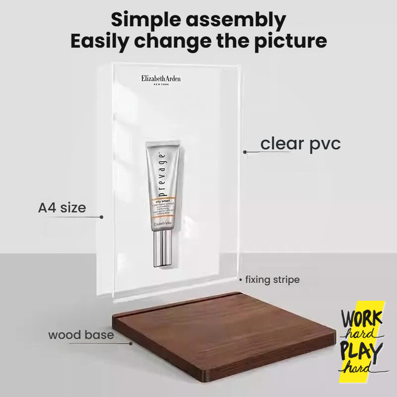 แท่นแสดงสินค้า minimal A4 แท่นโชว์สินค้า ป้ายแนะนำสินค้า โปรโมชั่น นิทรรศการ - Image 9